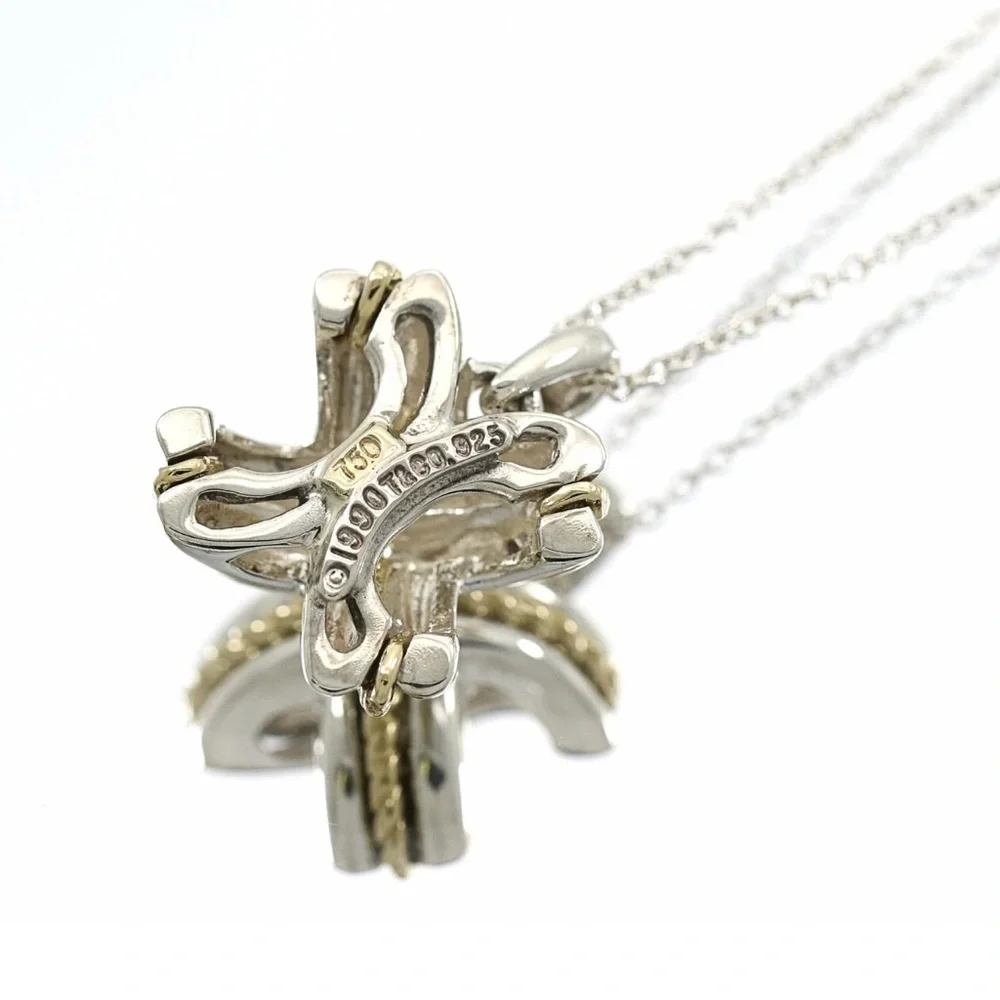 Tiffany & Co. Sterling Silver and 18k Gold Pendant Necklace